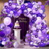 Purple Shades Balloons Garland Arch Kit, 116Pcs 5"/10"/12" Dark Pastel Light Metallic Confetti Balloons for Party