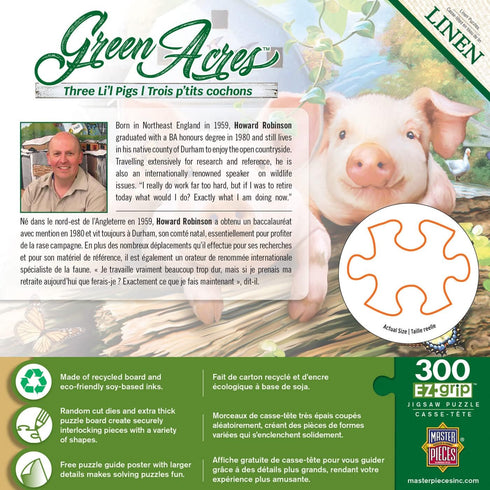 Masterpieces 300 Piece EZ Grip Jigsaw Puzzle - Three Lil' Pigs, 18"x24"