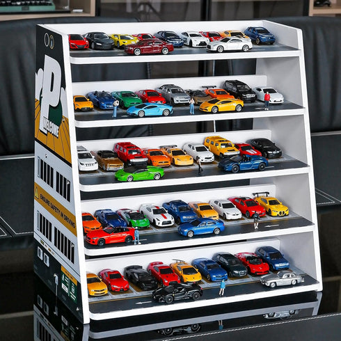 kivcmds 1/64 Kivmcds Hot Die Cast Wheel Display CaseFive-Tier Stepped car Model Display StandToy Car Storage Display