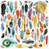500 Piece Jigsaw Puzzle for Adults and Families - Galison Feathers Bird Feather Foil Puzzle