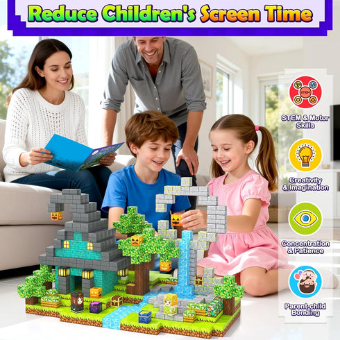 100 3-5 4-6 5-7 8-12 Playset Gooidea Magnetic Blocks - Building Blocks Mine Magnets Building Craft Autistic Kids