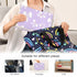 VEKELEE White Bow Purple Background Portable Diaper Changing Pad for Baby, Waterproof & Foldable Changing Mat, Soft