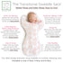SwaddleDesigns Heavenly Floral Pink Transitional Swaddle Sack, 3-6 Month, 14-21 lb, Arms Up Sleeves & Mitten Cuffs