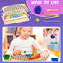 Counting 3 4 5 Toddler Wooden Learning Montessori Toys Preschool educational board bead game Baby Rainbow Stacking