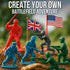 Playset Set (200 Liberty Imports Army Men Toy Soldiers Bucket WWII Action Figures with Military Vehicles, Accessories