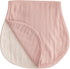 mushie Muslin Baby Burp Cloths | 100% Organic Cotton, Set of 2 (Blush/Fog)