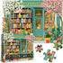 PICKFORU 1000 Book Jigsaw Puzzles Pieces, Spring Flowers Bookstore Puzzles for Adults, Blooming Bookshelf Puzzle as