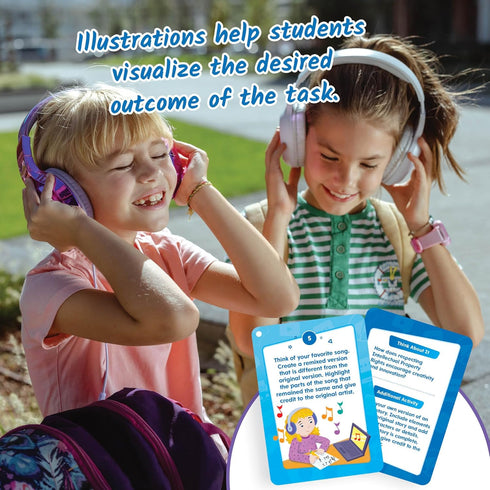 hand2mind 8+, 8-12, Digital Citizenship Intermediate Task Cards, Ages Computer Science & Technology for Kids STEM