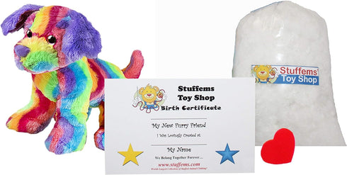 Make Your Own Stuffed Animal Mini Kit - 8 Inch Candy The Dog, No Sewing Required!