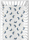 Sweet Jojo Designs Fitted Baby Crib Sheets (Moon and Star) for Boys