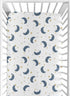Sweet Jojo Designs Fitted Baby Crib Sheets (Moon and Star) for Boys