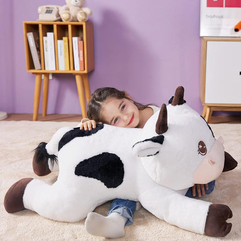 Toy,30" IKASA Giant Cow Stuffed Animal Plush Large Cute Jumbo Soft Toys,Huge Big Size Plushy Fluffy Fat Oversized