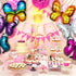 Sumind 6 Pcs Butterfly Balloons Decorations - Fairy Foil Balloons for Theme Party, Wedding, Birthday