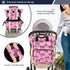 SUABO Backpack Powder-colored Butterfly Silk Pattern Baby Diaper Bag Large Bag Waterproof Travel Diaper Bags for Moms