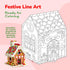 24 3-9 ArtCreativity Gingerbread House Craft Kit for Kids with Butter Crayons - Black and White Gingerbread Cardboard
