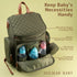 Backpack 15 Large Diaper Bag for Mom & Dad | Unisex Baby Travel Bag | Pockets | Changing Pad | Stroller Straps |