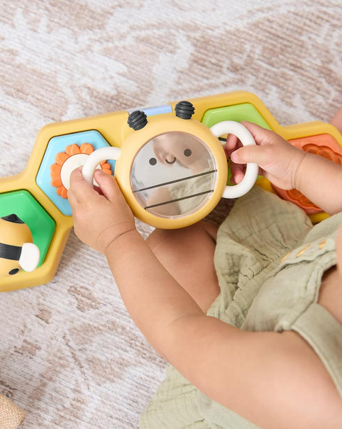 Tummy 5 2 3m+ Skip Hop Time & Seated Play Cause & Effect Developmental Baby Toy with Activities and Ways to Play