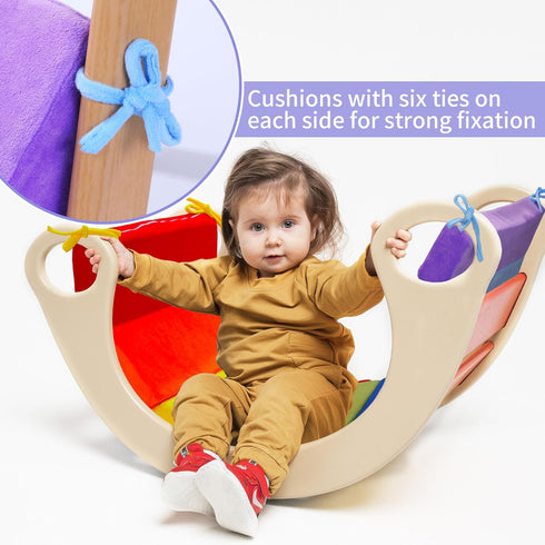 Set ROYALAY Rainbow Toddler Arch Climber - Climbing Arch & Cushion Floor Mats for Kids