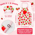 Set 2Pcs R HORSE Kid Apron and Chef Hat - Strawberry Adjustable Children Kitchen Toddler Apron for Girls Role Play Chef