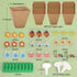 30 Pack 120 30 Ayfjovs Garden Paper Pot Craft Kit, Square Paper Peat Pots with PCS Adhesive Foam Stickers and PCS