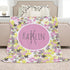 CADE 60x80 Inches Baby Girl Blanket Personalized Name Baby Swaddle Blanket Newborn Custom Baby Blanket Soft Receiving