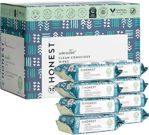 The Honest Company Clean Conscious Unscented Wipes | Over 99% Water, Compostable, Plant-Based Baby Wipes