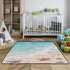 EtherSpher foldablummy 50'' 50''alfombra Blue Shells Large Non-Slip Baby Gym Play mat for Indoor Outdoor Waterproof