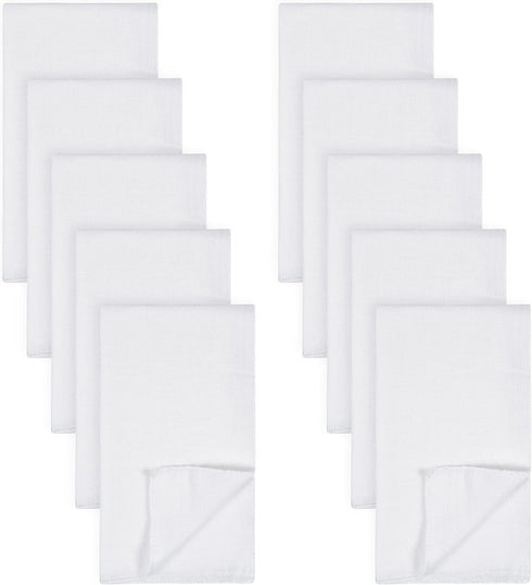 Gerber Unisex Baby Boys Girls Birdseye Flatfold Cloth Diapers Multipack White 10