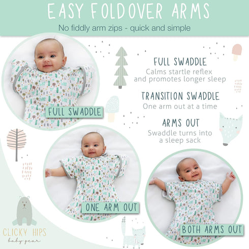0-6 Swaddle Sack Arms Up, Allows Babies Hips to Move Freely, fits Newborn Babies Months, Arms in/Out Transition Swaddle
