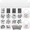 Jutom 38 Pcs DIY Baby Bibs Decorating Kit - 14 Bibs, 14 Stencils, 10 Fabric Markers for Shower Games