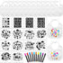 Jutom 38 Pcs DIY Baby Bibs Decorating Kit - 14 Bibs, 14 Stencils, 10 Fabric Markers for Shower Games