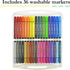 The Pencil Grip Magic Tri Stix, Non-Toxic Washable Markers For Kids, 36 Assorted Stix Markers