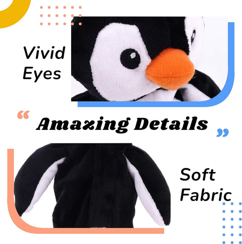 Hopearl Talking Singing Penguin, Interactive Animated Toy that Repeats What You Say, Plush Buddy for Toddlers