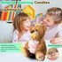 Marsjoy Musical Happy Birthday Teddy Bear with Glowing Cupcake, Animated Plush Toy Singing Dancing Talking Plush Bear