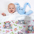 Cute Hippo Floral Baby Blanket - Super Soft Swaddle Newborn Cozy Receiving Blanket for Crib 40x30