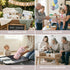 6-36 Booster Seat for Kitchen Chair with Removable Tray, Portable Foldable Baby Chair for Babies Months, Indoor Outdoor