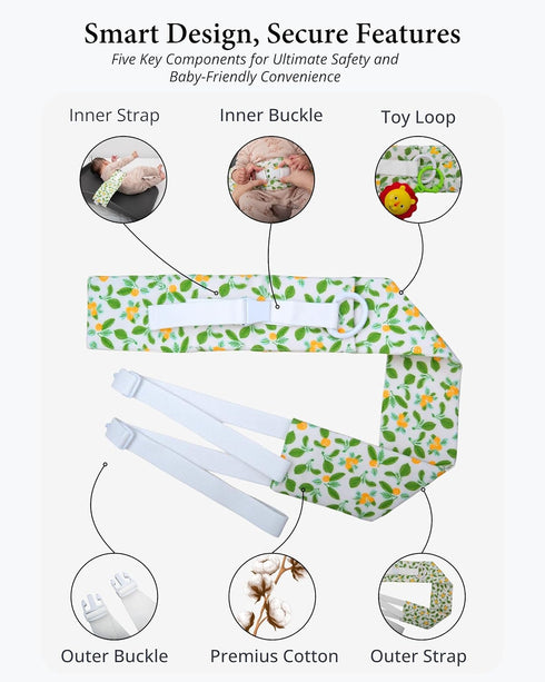 0-24 Changing Pad Strap Soft, Adjustable & Secure Anti-Escape for Infants Months. Universal Fit for Changing Pads