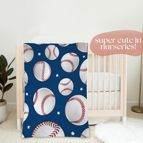 Baseball Stars Baby Blanket Gifts Baseball Pattern Blanket for Boys, Girls, Infant, Newborn Receiving Blankets Christmas Birthday Gifts 40"x30" (Toddler) by Ottoy