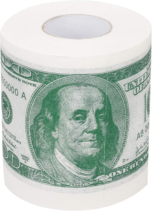 SummitLink 1 Roll $100 Hundred US Dollar Bill Toilet Paper Tissue Napkin Prank Fun Birthday Party Novelty Gift Idea