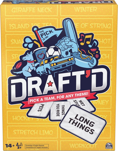 Draft’d - A Drafting Game for Everyone, Party Game for College, Bachelorette, Family Game Night, Ages 14+