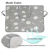 ICOPUCA Muslin Car Seat Covers for Babies, Lightweight Kick Proof Canopy, Black Strip Polka, Fits Summer/Autumn/Spring