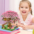 Sets,(2008pcs) Sets Sets 8-12, 8+ XIU Cherry Blossom Treehouse Building Mini Blocks Building for Adults, Japanese