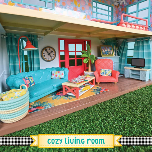 Sunny Days Entertainment Honey Bee Acres Cozy Living Room Décor – 28 Pieces Accessory Set for Kids Pretend Play