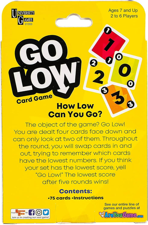University Games Go Low Card Game, Small