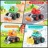ORWINE 4PCS 2 3 4 5 2-3 Baby Boy Toys Cars, Push and Go Cars for Kids, Friction Powered Stunt Trucks, Construction