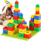 Toddler Building Blocks Stacking Toys for Kids Ages 4-8, Fun House Big Blocks with 10” x 10” Baseplate