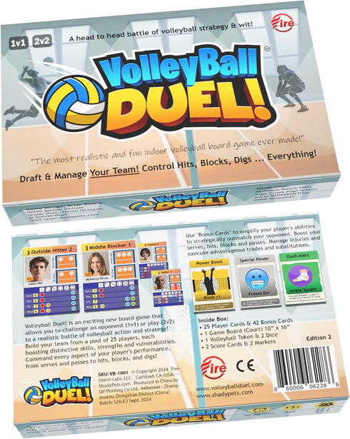 Volleyball Duel! Action & Strategy Volleyball Board Game