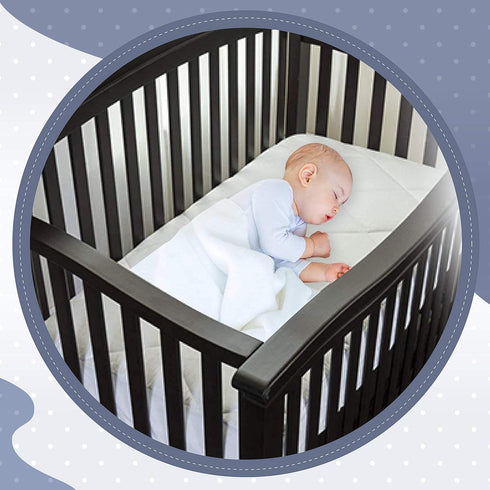 Maxi (28 X52) Crib Size Mattress Pad - Luxurious Cotton Sateen Mattress Protector - Soft and Breatheable Mattress Cover