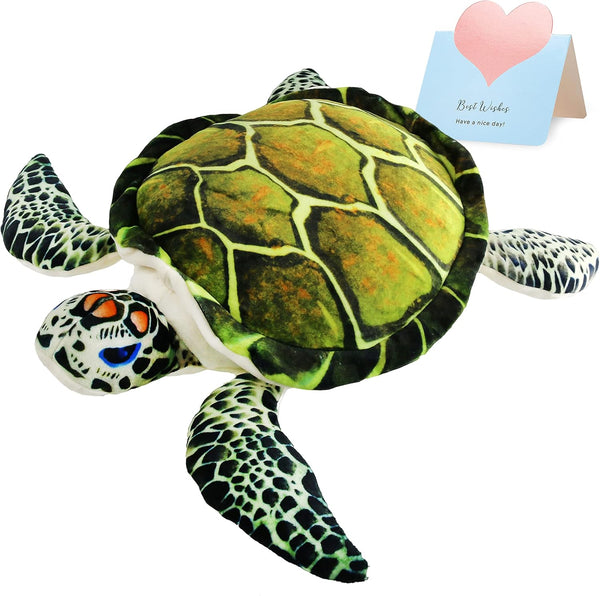 Athoinsu Realistic Stuffed Animal Sea Turtle Soft Plush Toy Ocean Life Tortoise