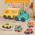 1-3,2-4,3-5 1-7 Car Carrier Toy Truck Light&Sound, Truck & Car Toys for Toddlers Years Old Boys Girls,Christmas